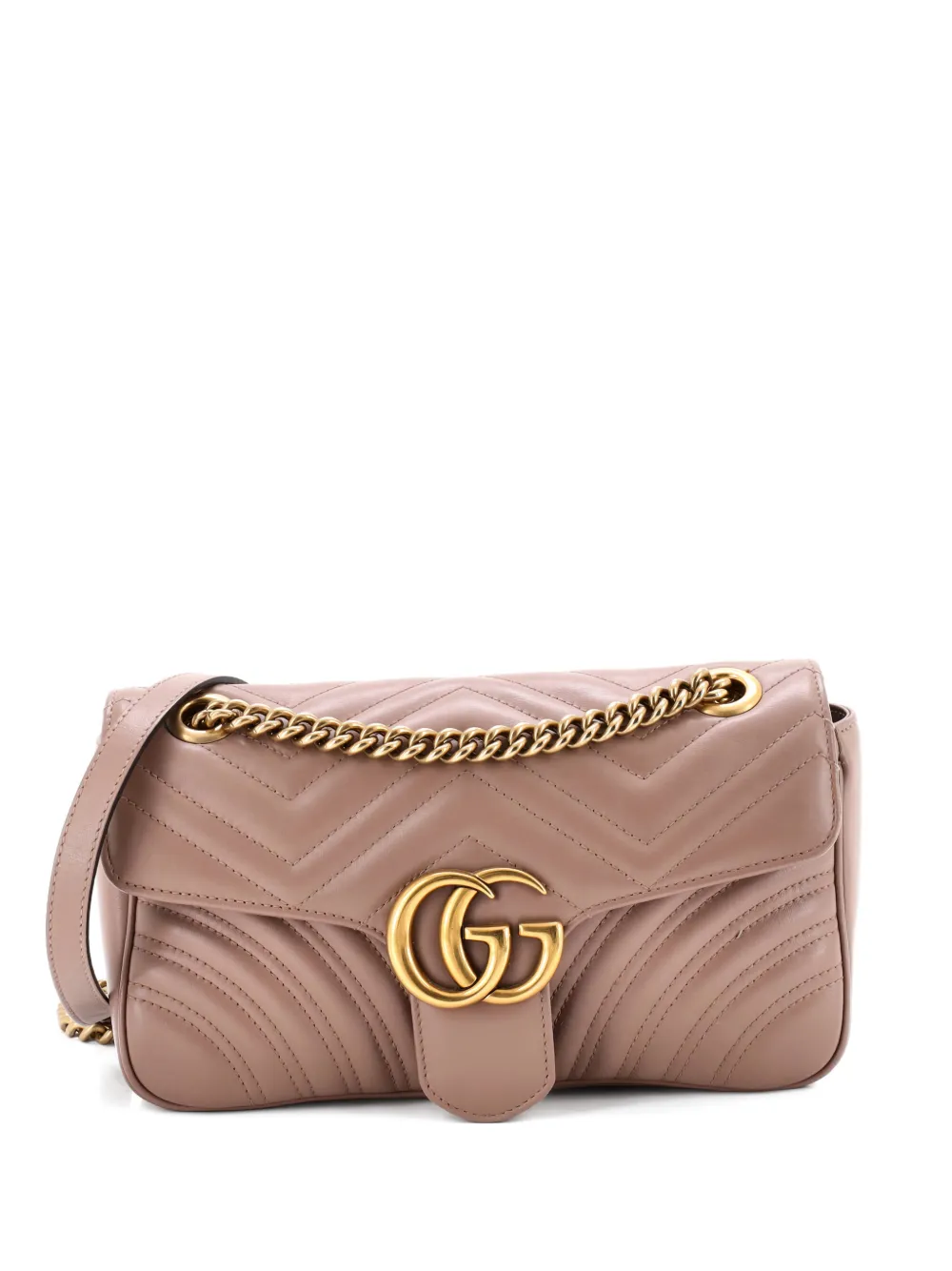 Gucci Pre-Owned GG Marmont Flap Bag Matelasse Leather Medium shoulder bag - Toni neutri