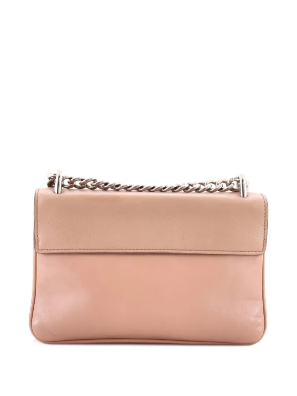 Prada Pre-Owned チェーンフラップ サフィアーノ アンド ソフト