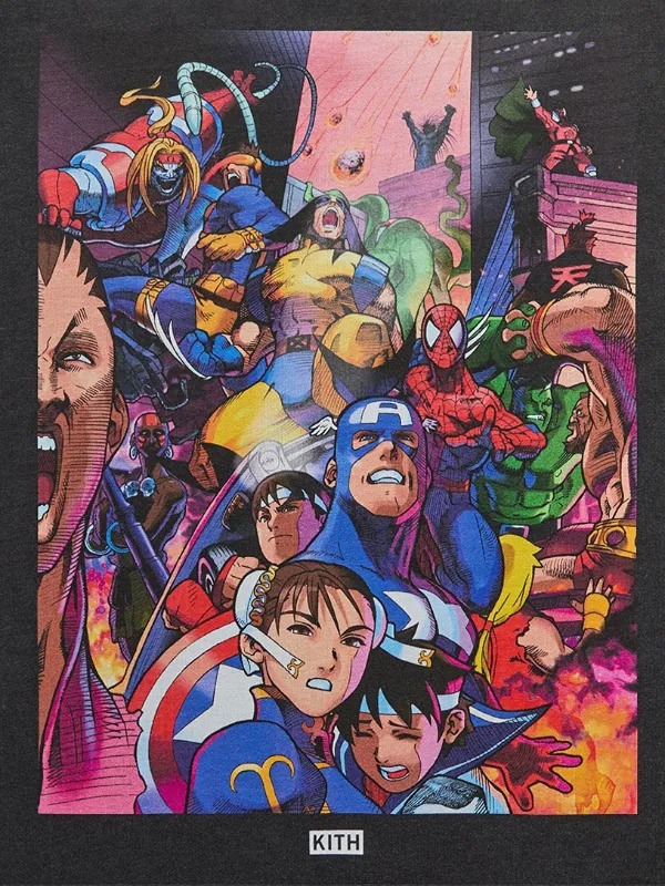 KITH Heroes Tシャツ Sreet Fighter Marvel Tシャツ Capcom Tシャツ