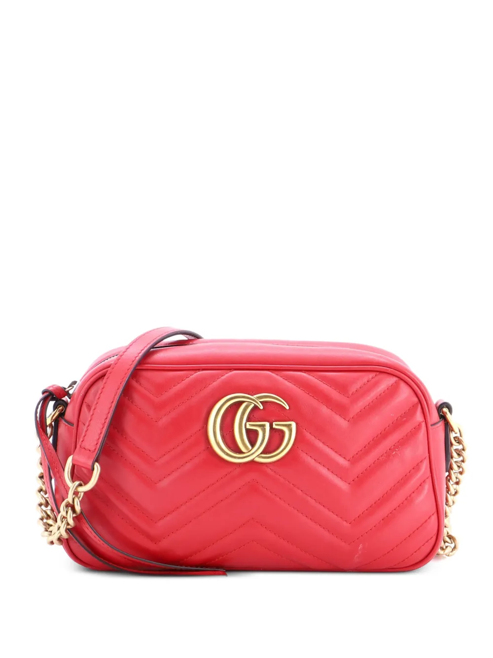 Gucci Pre-Owned GG Marmont Shoulder Bag Matelasse Leather Small crossbody bag - Rot