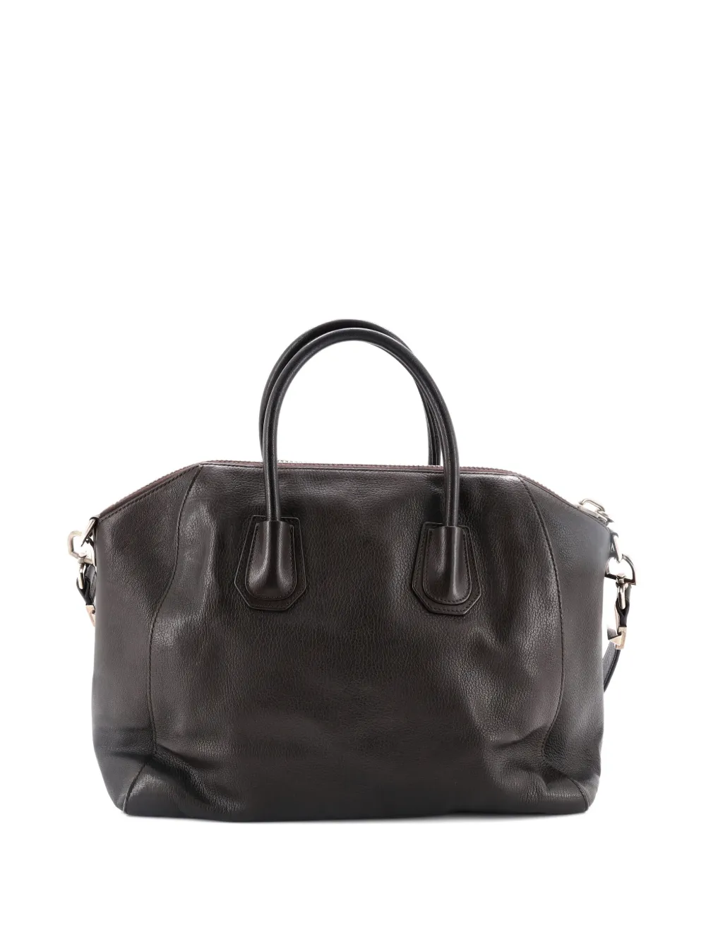 GIVENCHY Pre-owned Antigona Bag Glazed Leather Large Satchel In Brown