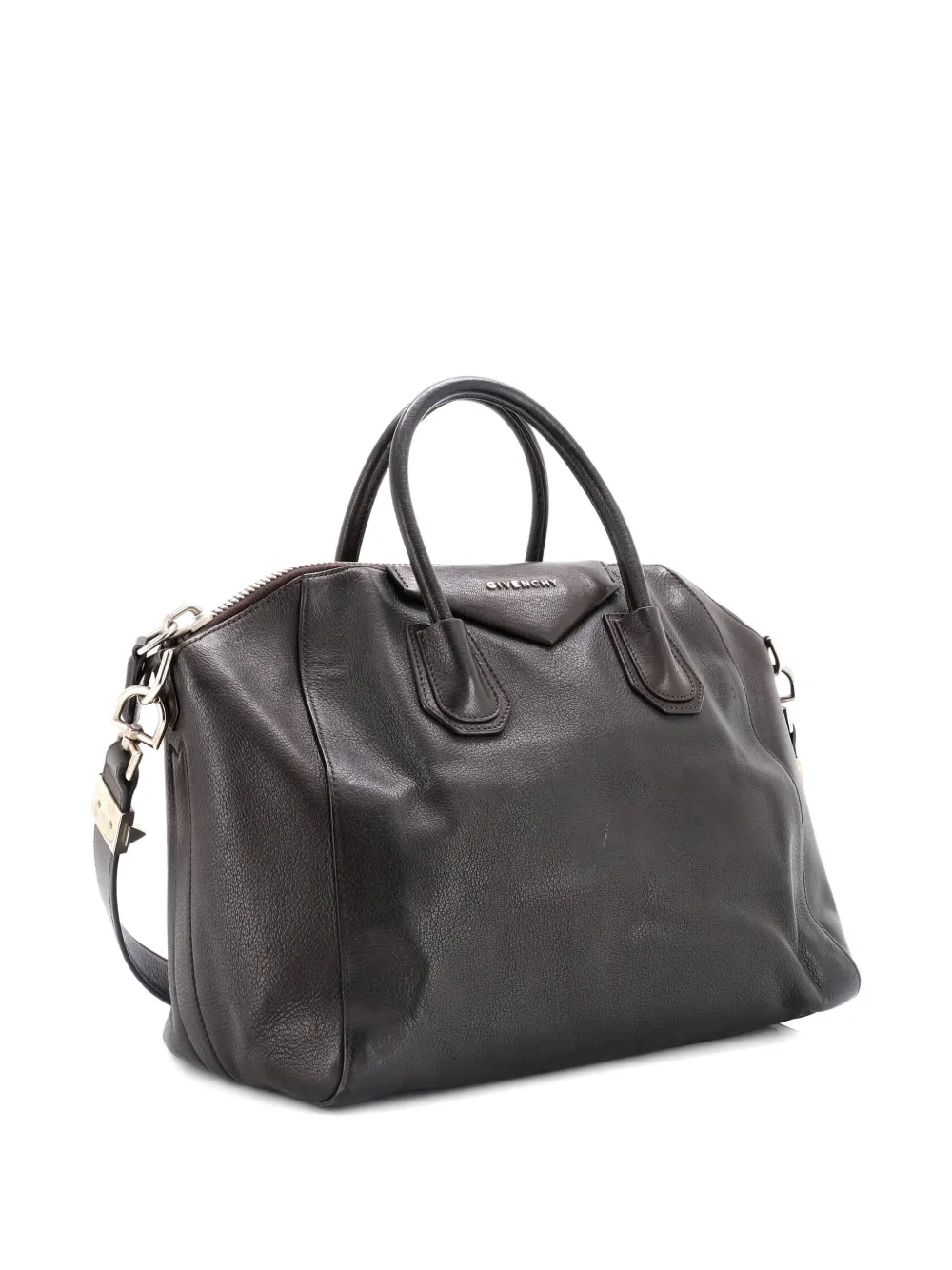 GIVENCHY Pre-owned Antigona Bag Glazed Leather Large Satchel In Brown