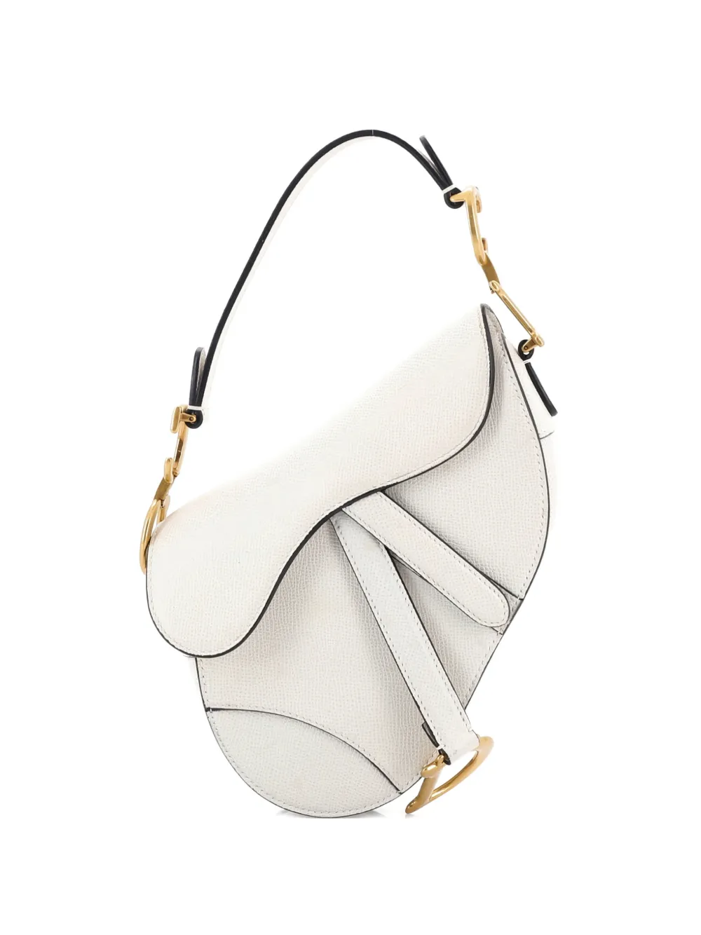 Christian Dior Pre-Owned Saddle Handbag Leather Mini shoulder bag - Bianco