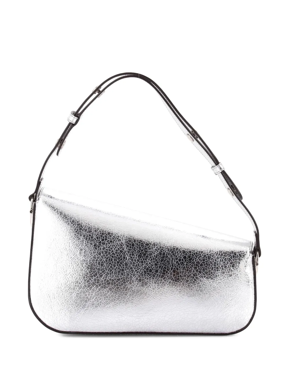 Pre-owned Gucci Horsebit 1955 Asymmetric Leather Small Shoulder Bag In Green