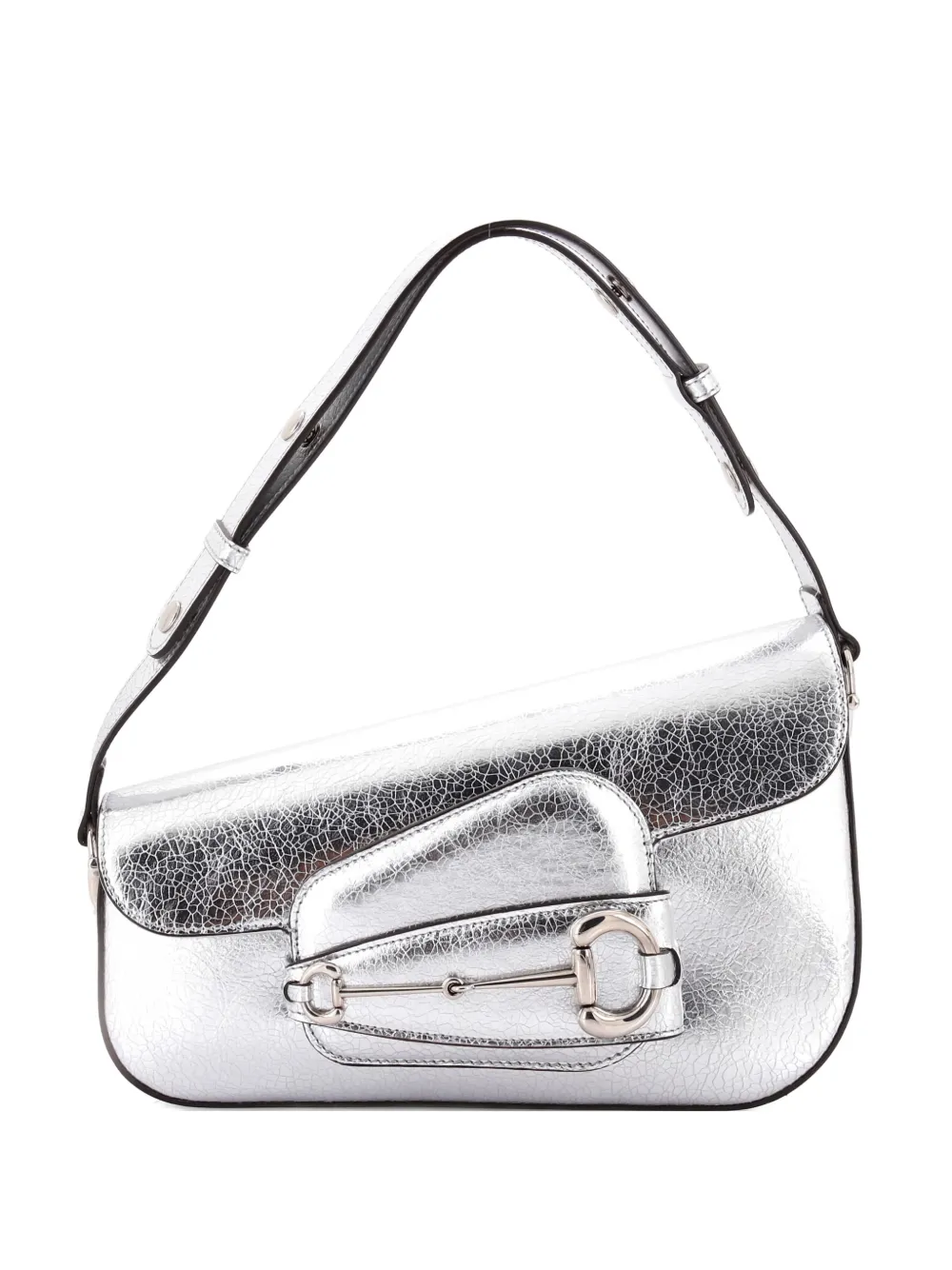 Gucci Pre-Owned Horsebit 1955 Asymmetric Leather Small shoulder bag - Verde