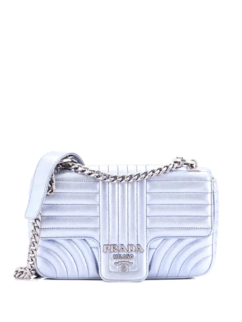 Prada Pre-Owned Chain Flap Shoulder Bag Diagramme Quilted Leather Medium crossbody bag