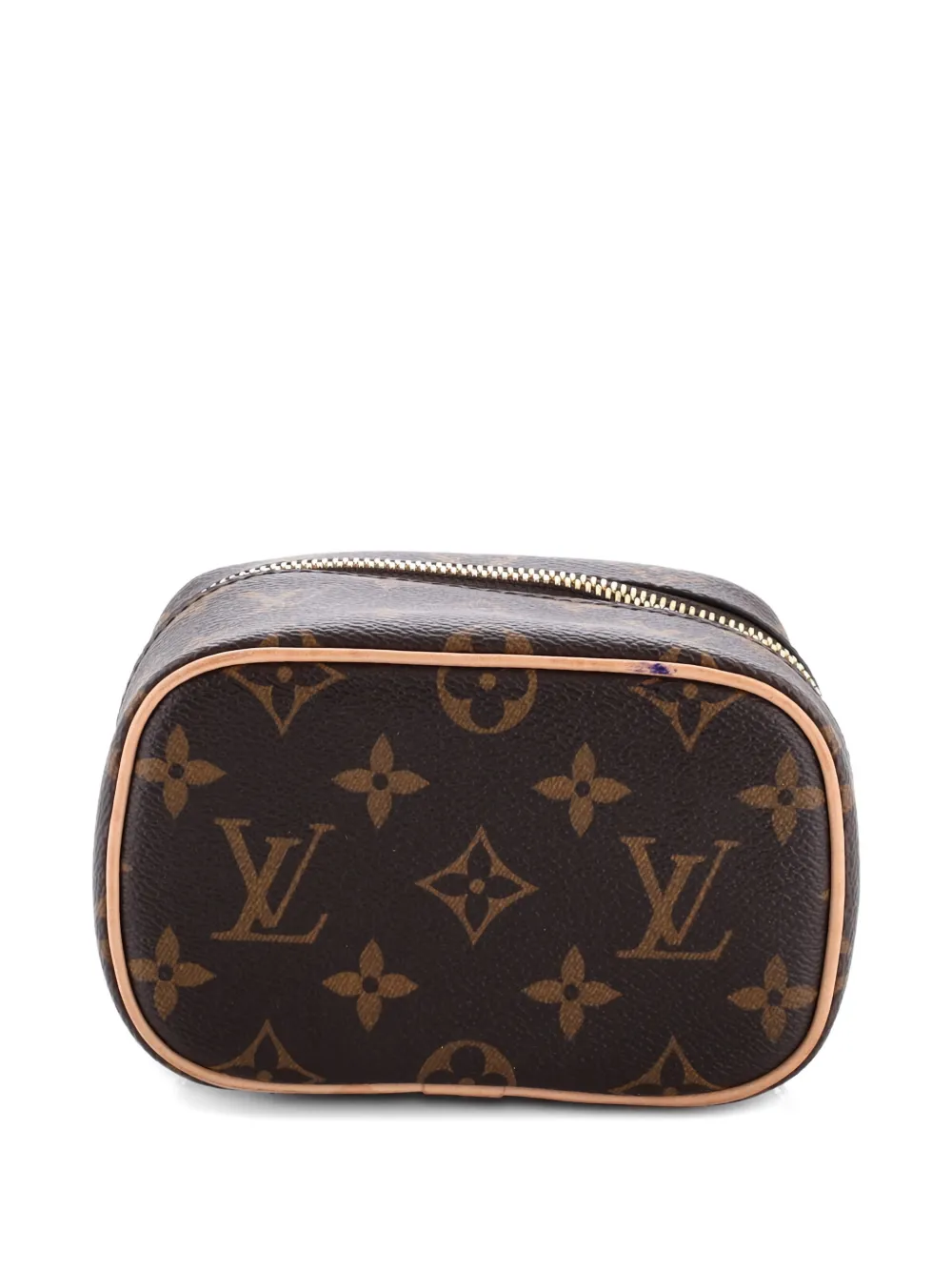 LOUIS VUITTON Pre-owned Nice Vanity Case Monogram Canvas Nano Pouch In Brown