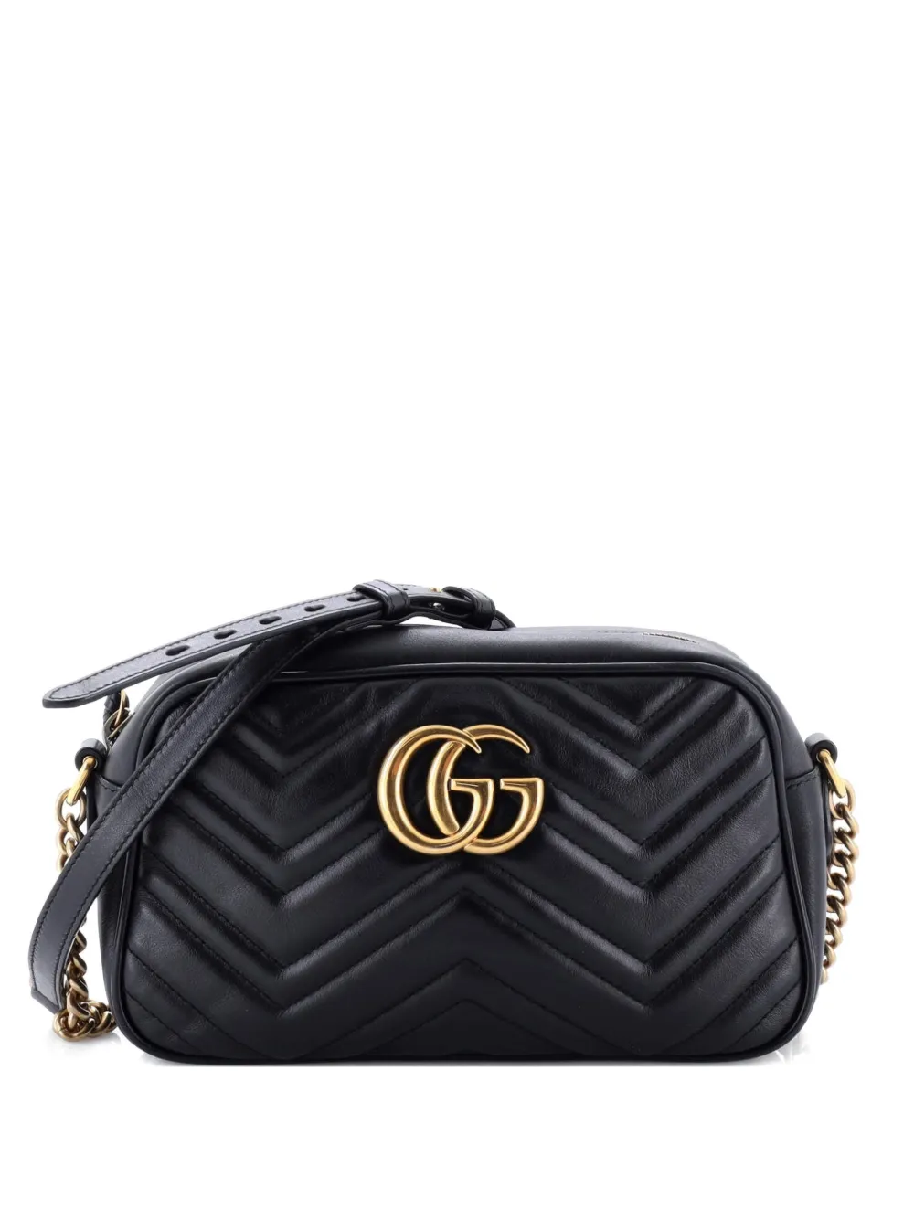 Gucci Pre-Owned GG Marmont Shoulder Bag Matelasse Leather Small crossbody bag - Nero
