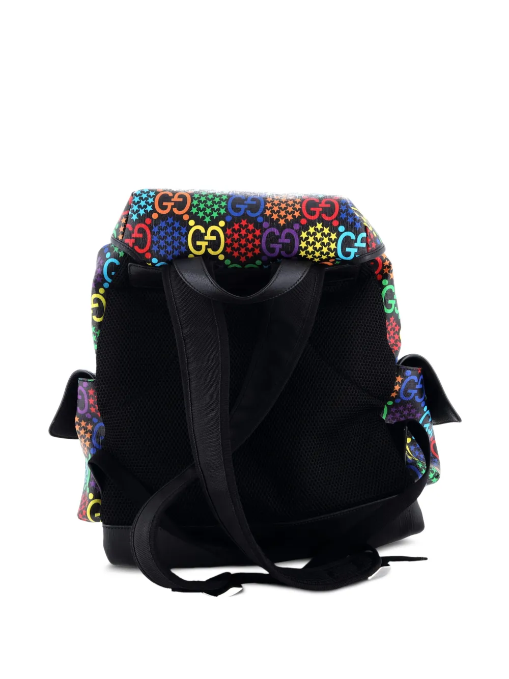 Gucci Pre-Owned Double Pocket Belt Psychedelic Print GG Coated Canvas Medium backpack | Pre-Owned | Image 2