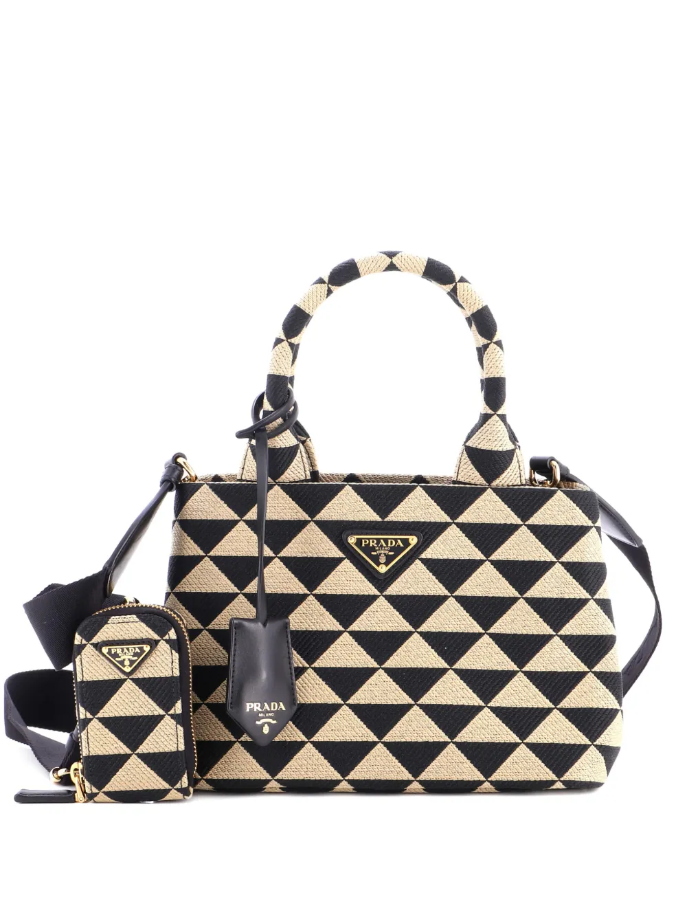 Prada Pre-Owned Symbole Jacquard Small tote bag - Nero