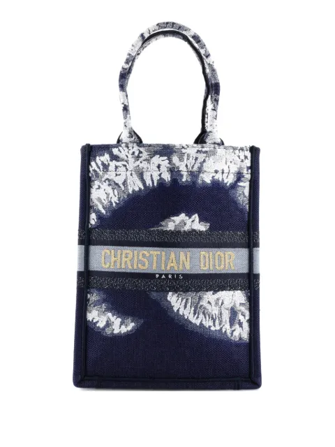 Christian Dior Pre-Owned Book Embroidered Canvas Vertical tote bag