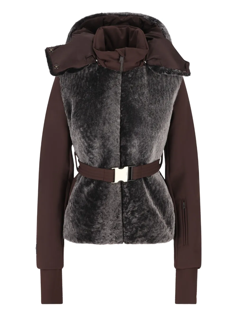 FENDI Piumino in shearling - Marrone