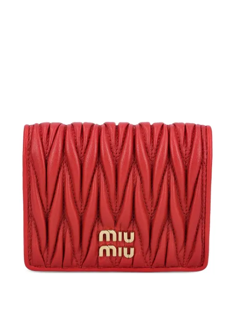 Miu Miu small matelassé leather wallet