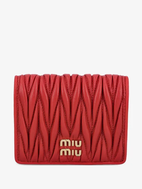 Miu Miu small matelassé nappa leather wallet