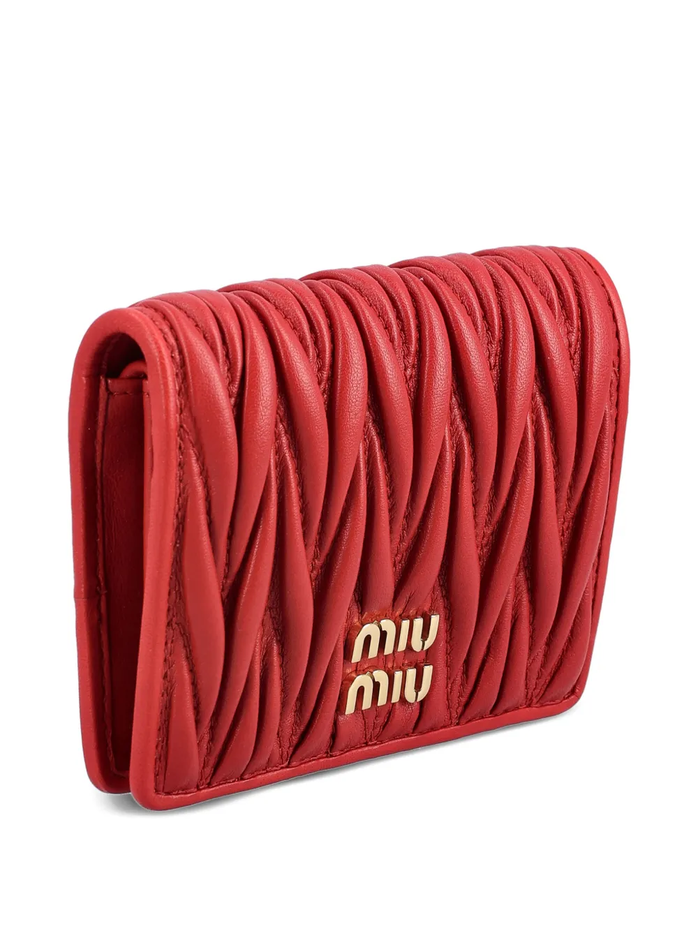 Miu Cassandre kleine leren portemonnee Rood