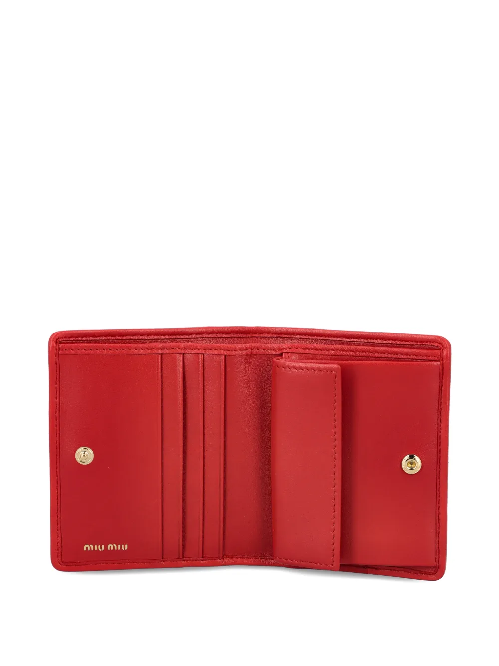 Miu Cassandre kleine leren portemonnee Rood