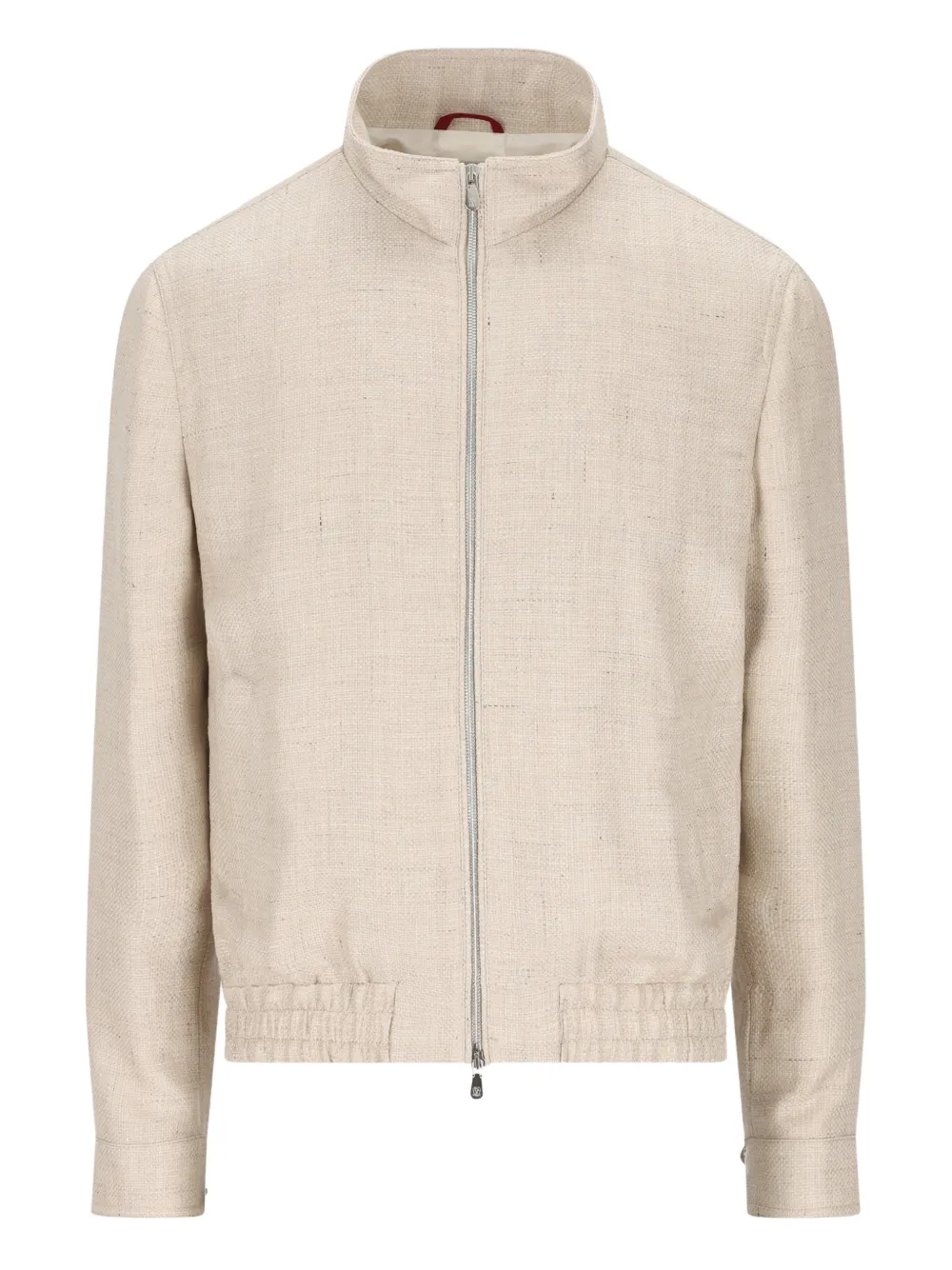 Brunello Cucinelli zip-up high-neck jacket | Neutrals | Image 1