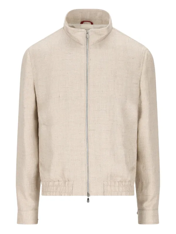 Brunello Cucinelli ハイネック ジップジャケット | ニュートラル