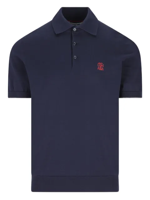 Brunello Cucinelli Poloshirt mit Logo-Stickerei