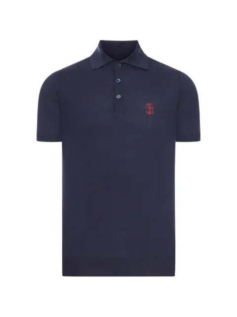 Brunello Cucinelli embroidered-logo polo shirt