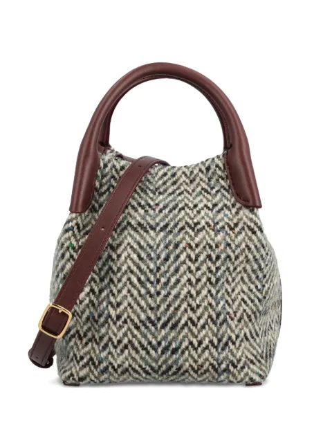 Loro Piana mini Bale herringbone-pattern tote bag