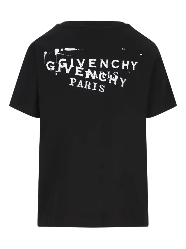 トップス GIVENCHY Tshirt Givenchy stamp-print T-shirt | Black | FARFETCH CA