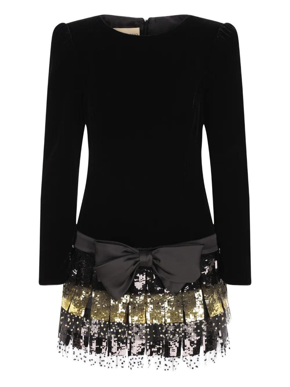 Valentino Garavani bow sequin-embellished dress - Nero