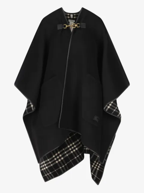 Burberry Kariertes Cape mit Logo-Stickerei