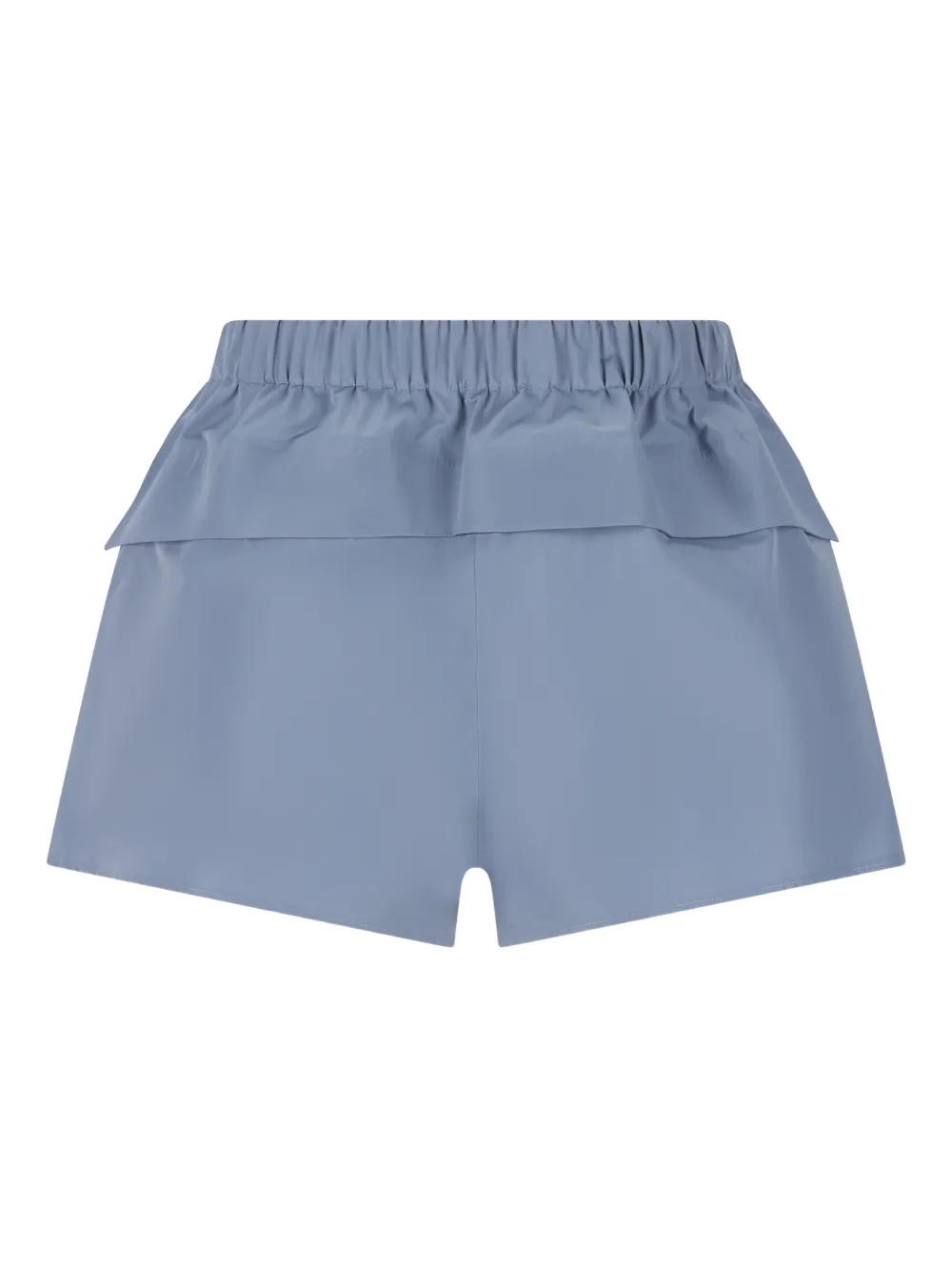 Prada belt-detailed logo-patch shorts - Blauw
