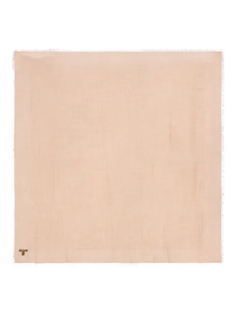 Loro Piana crest fringed shawl