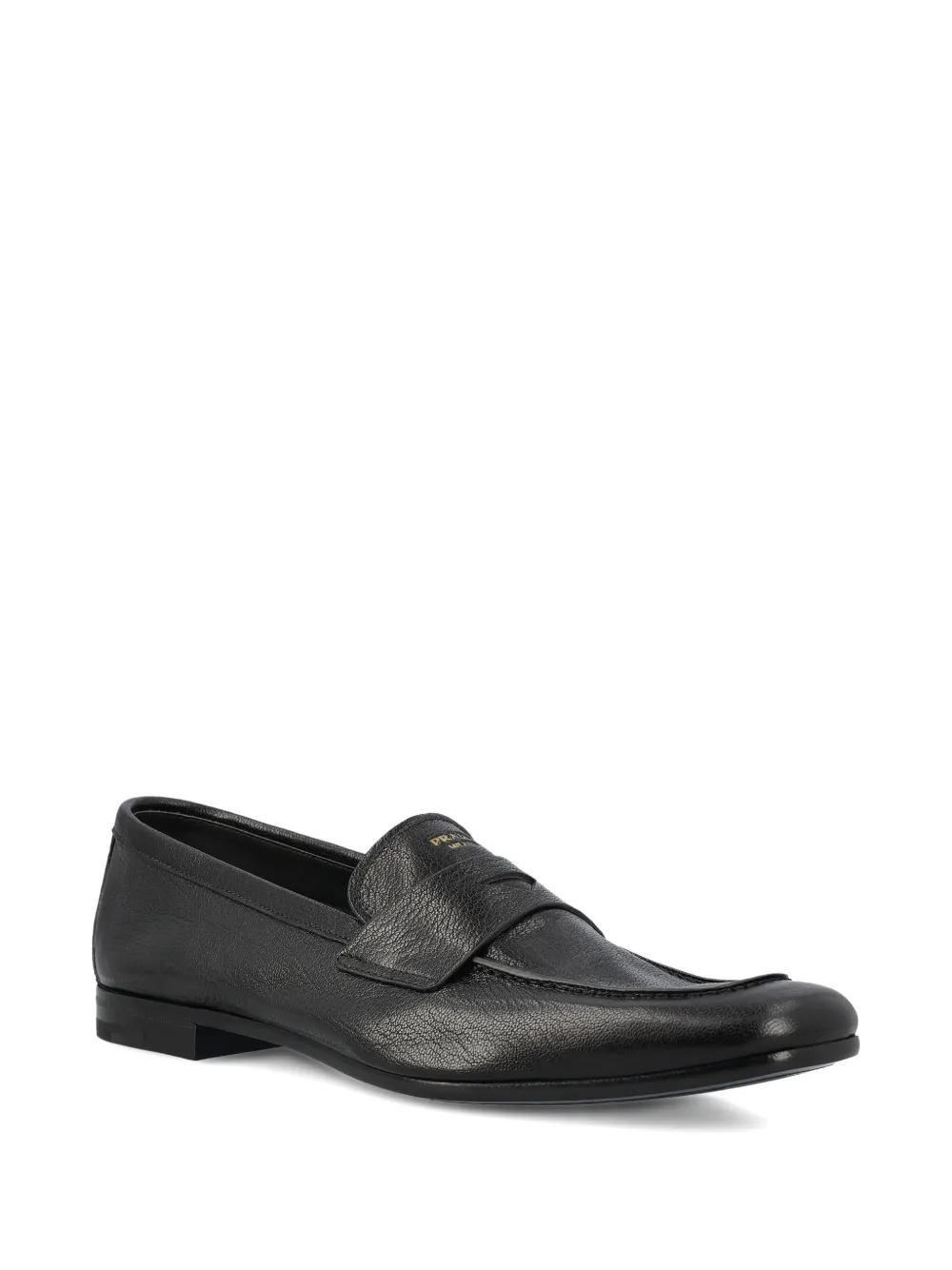 Prada logo-print strap loafers - Zwart