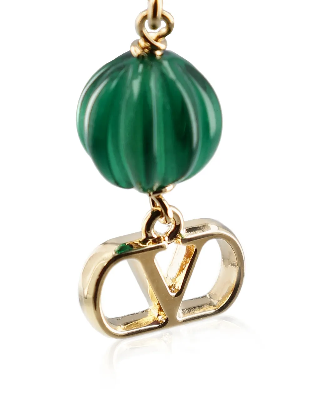 Valentino Garavani pearl fluted vlogo earrings - Goud