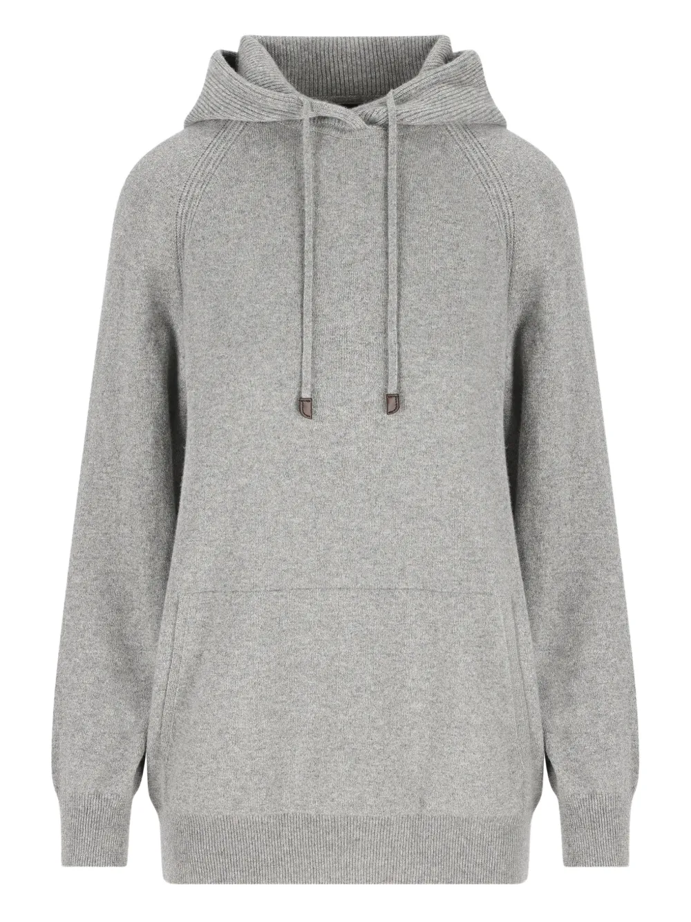Loro Piana Merano Ribbed-detailed Hoodie In Gray