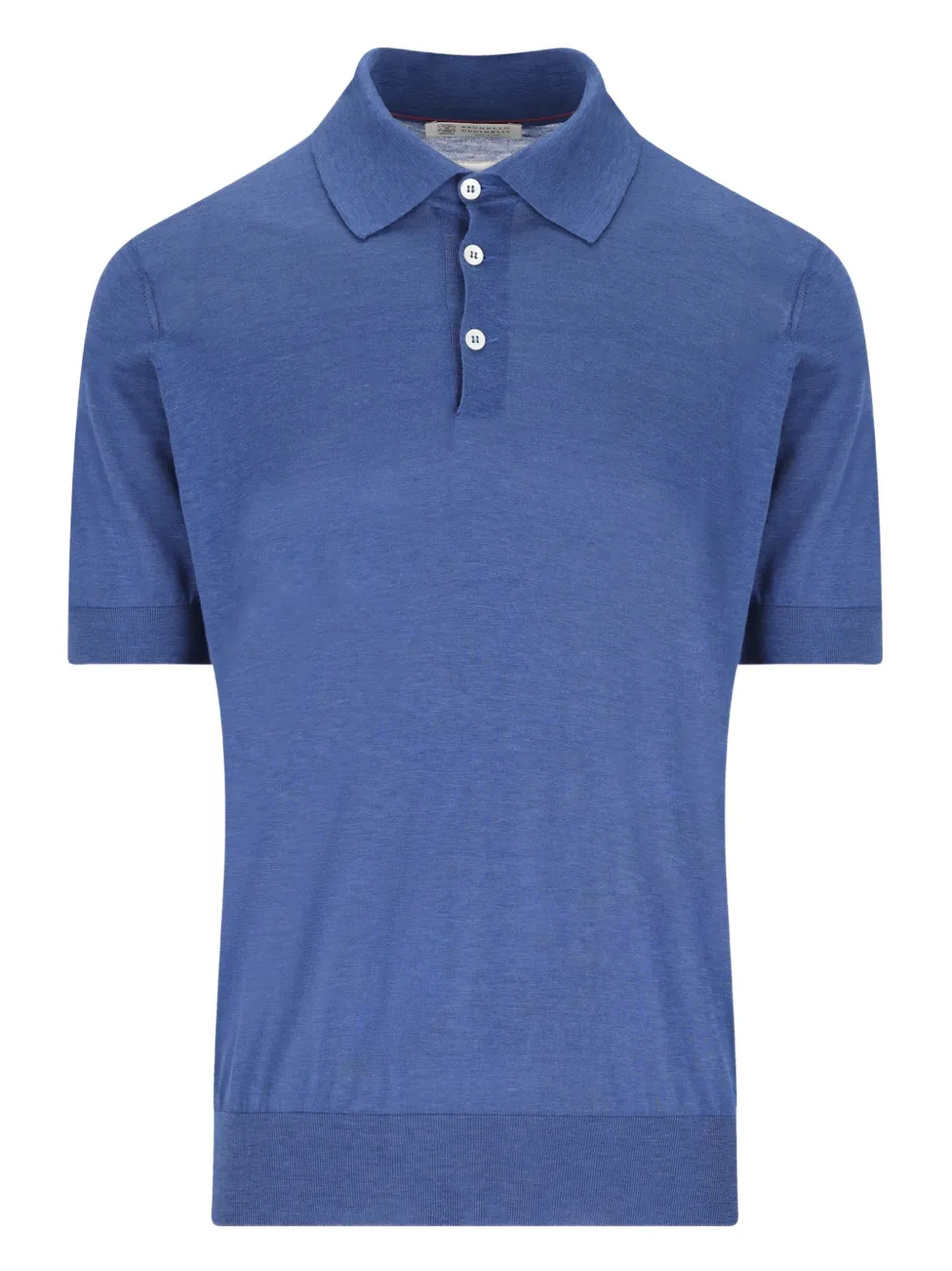 Brunello Cucinelli playera tipo polo tejida de canalé | azul | Image 1