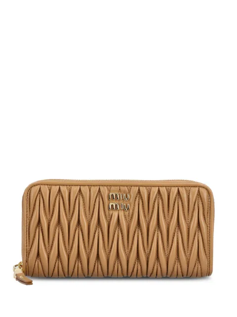 Miu Miu large matelassé-motif zip-closure wallet