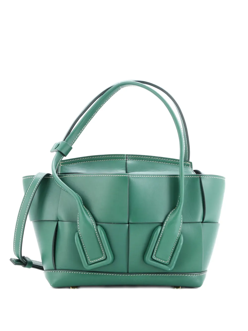 Bottega Veneta Pre-Owned Arco Bag Maxi Intrecciato Leather Mini shoulder bag - Verde