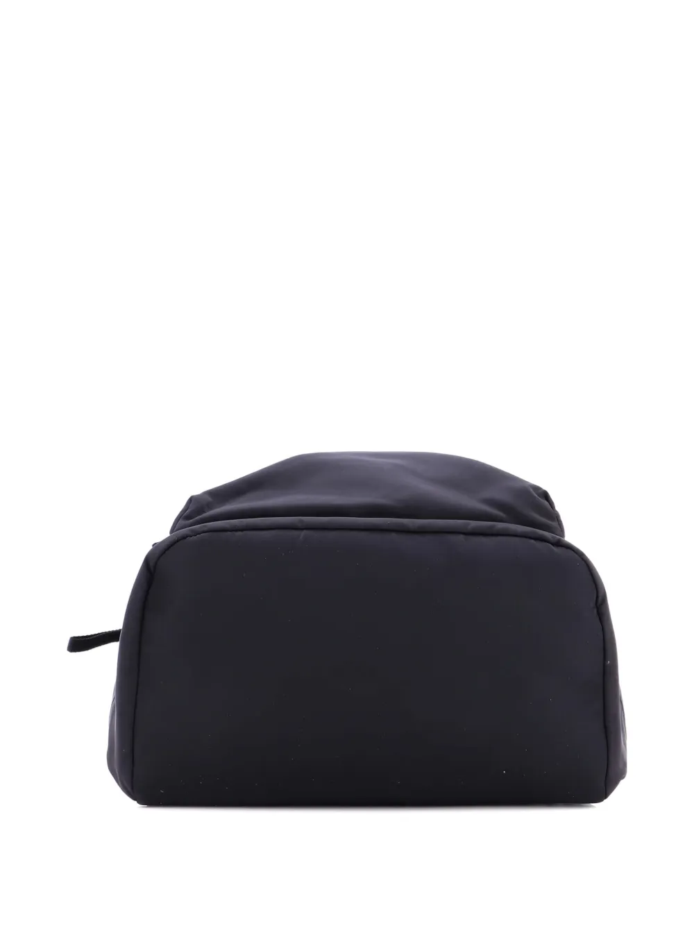 Pre-owned Prada Front Pocket Zip Tessuto Large Backpack In Black