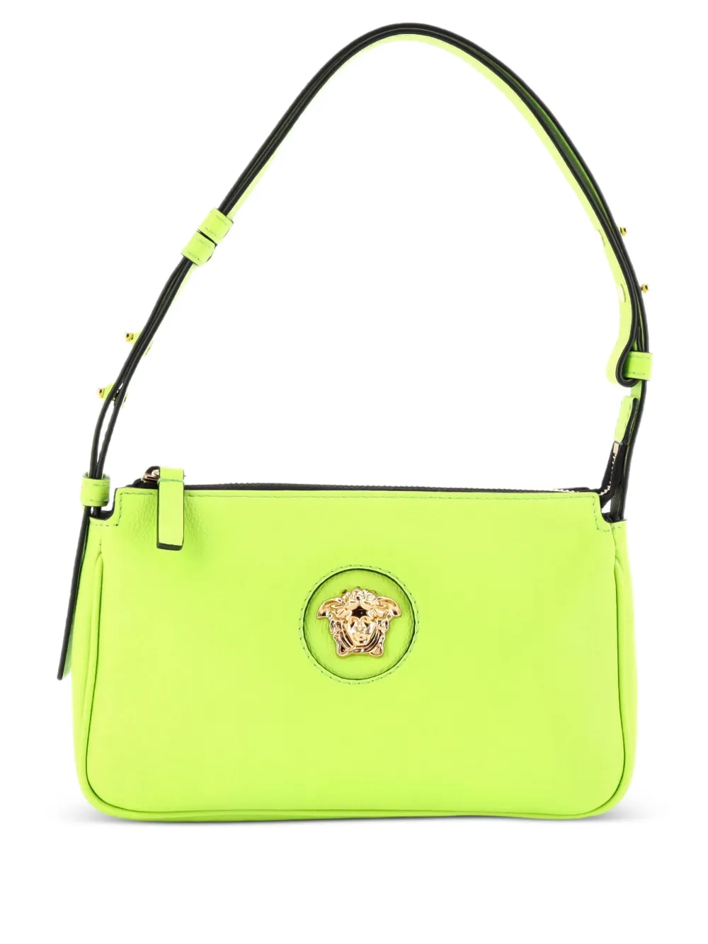 Versace Pre-Owned Medusa Chain Zip Leather shoulder bag - Verde