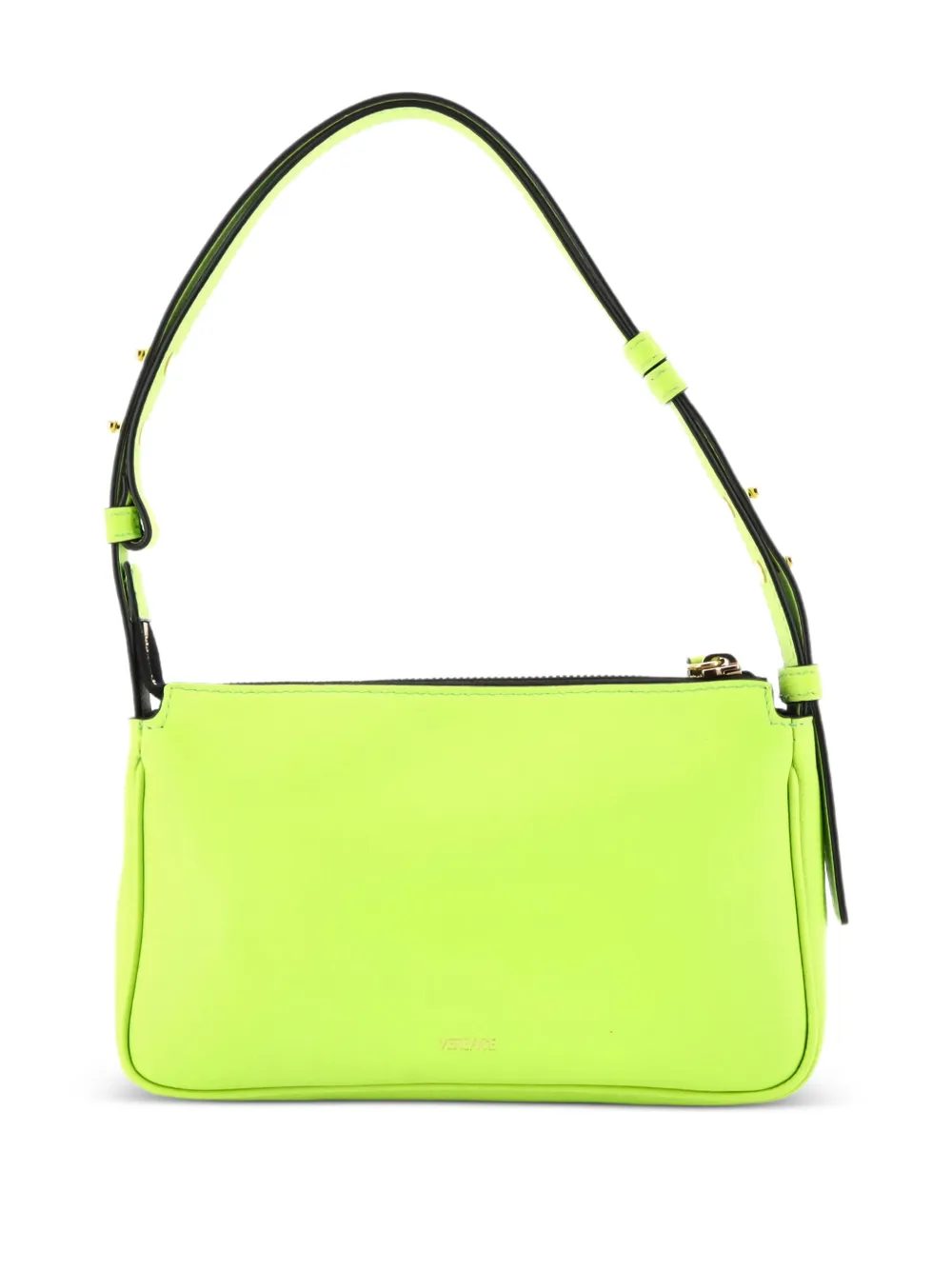 Medusa Chain Zip Leather Shoulder Bag