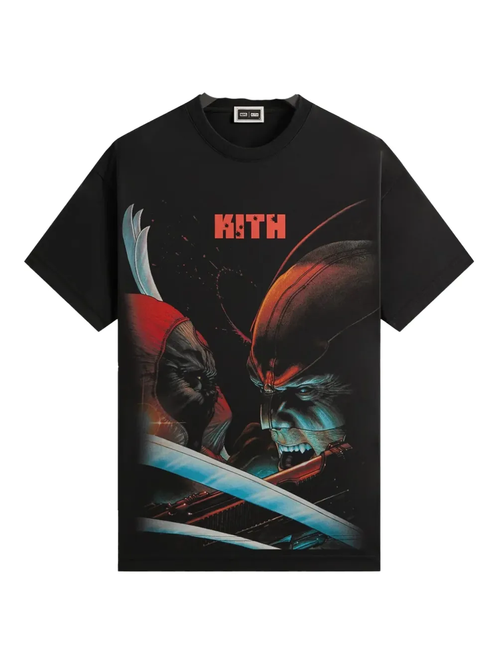 KITH x Marvel deadpool wolverine graphic T-shirt | Black | Image 1