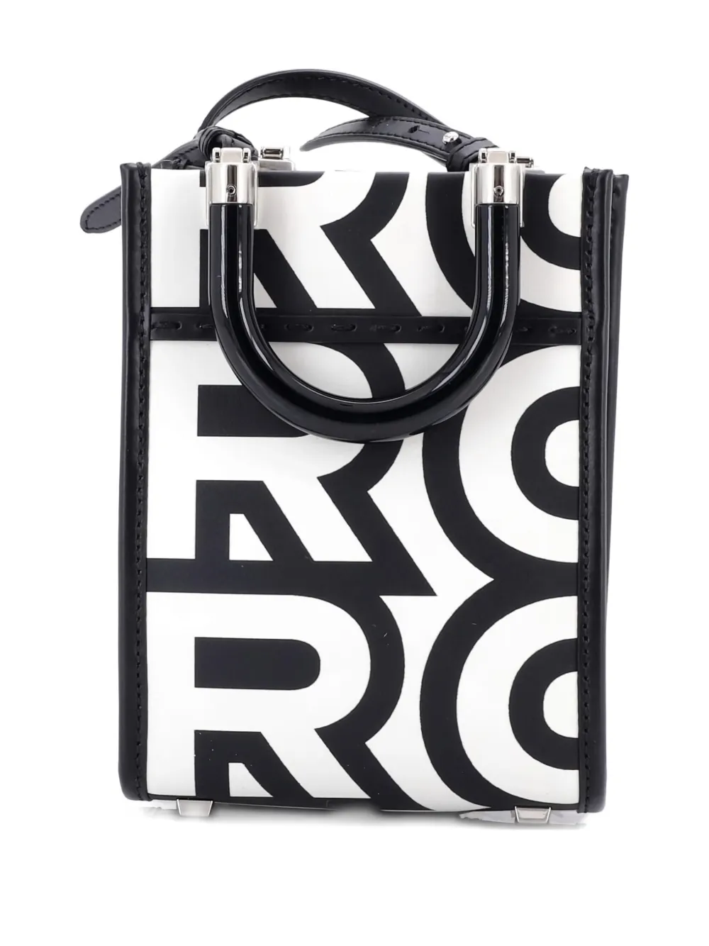 Pre-owned Fendi X Marc Jacobs Sunshine Shopper Tote Printed Leather Mini Crossbody Bag In Neutral