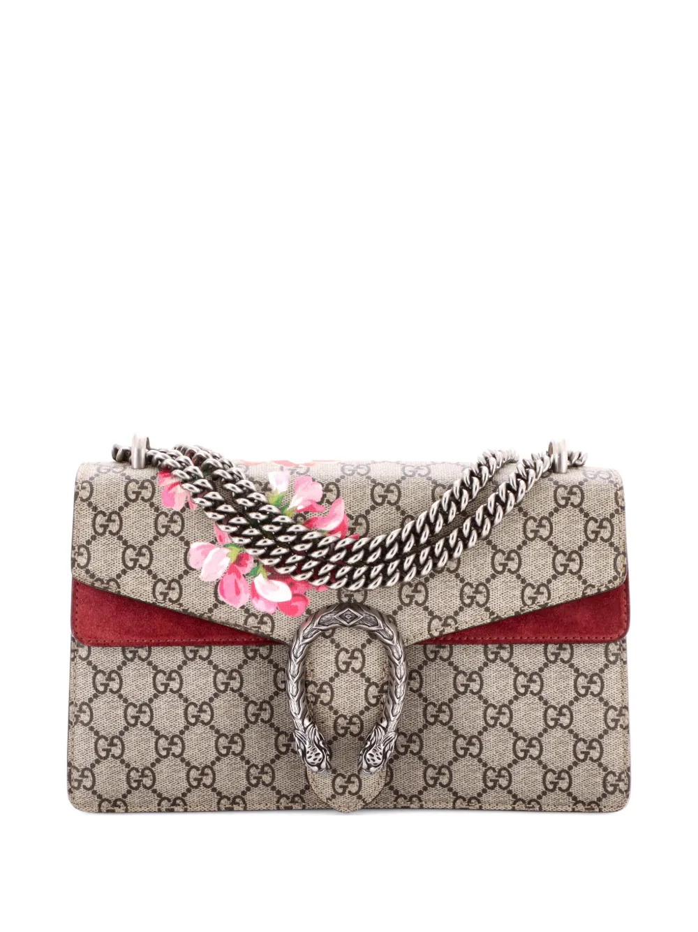 Gucci Pre-Owned Dionysus Bag Blooms Print GG Coated Canvas Small shoulder bag - Marrone