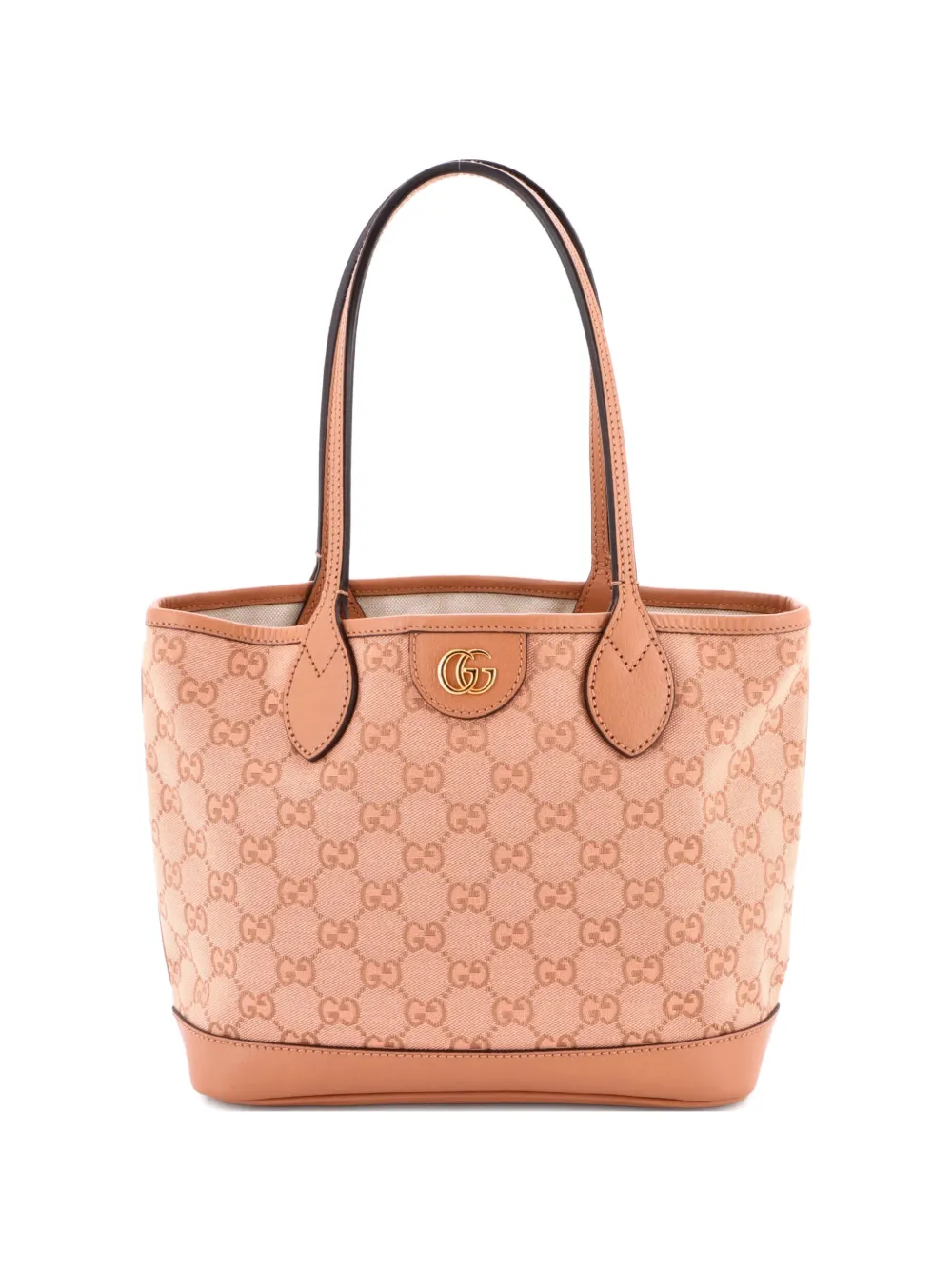 Gucci Pre-Owned Ophidia Top Handle Shopping Tote GG Canvas and Leather Small shoulder bag - Rosa