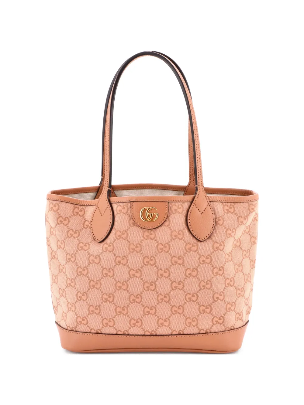 Gucci Pre-Owned Ophidia Top Handle Shopping Tote GG Canvas and Leather Small shoulder bag - Rosa