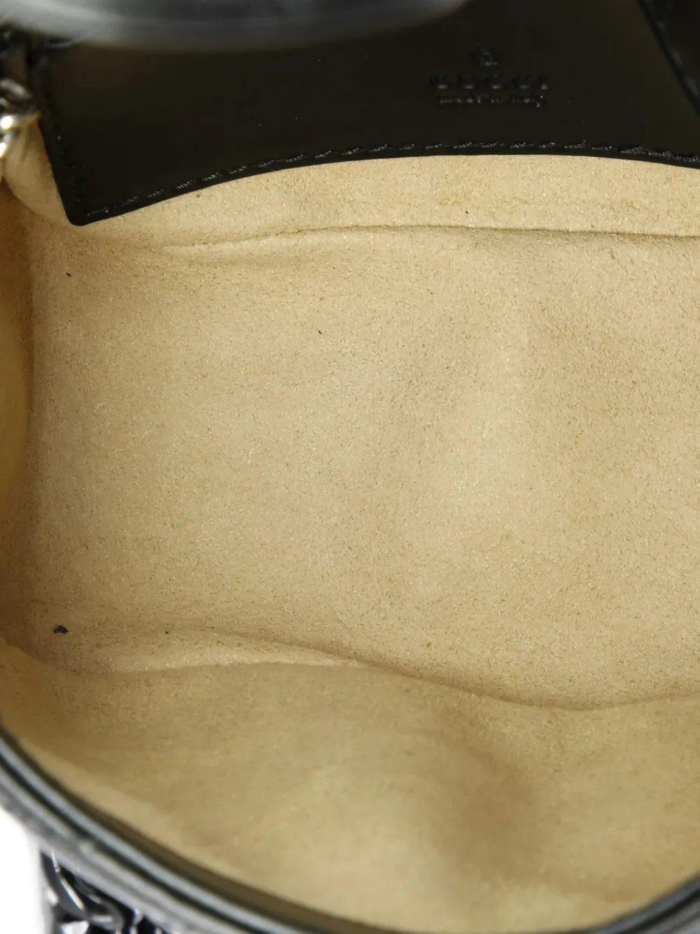 Pre-owned Gucci Gg Marmont Flap Matelasse Leather Mini Belt Bag In Black