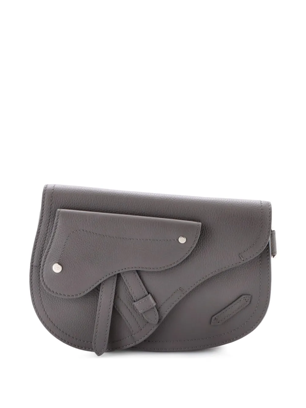 Christian Dior Pre-Owned Saddle Messenger Pouch Leather crossbody bag - Grigio
