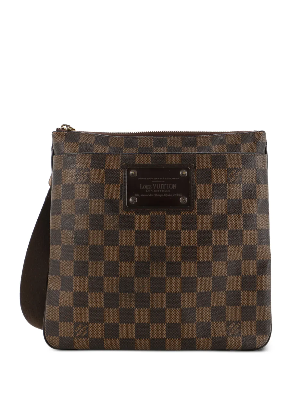 Louis Vuitton Pre-Owned Brooklyn Pochette Plate Damier crossbody bag - Marrone