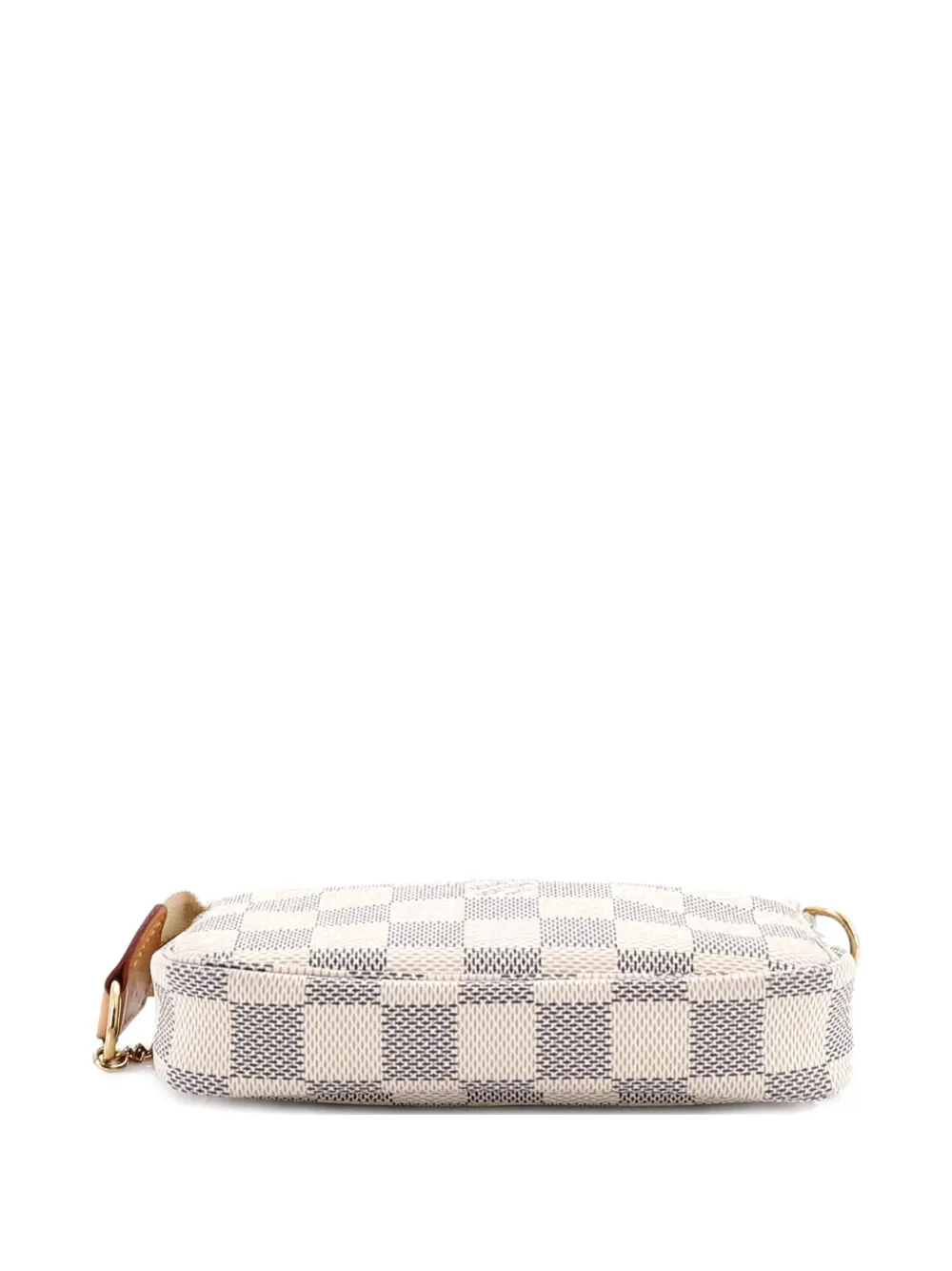 Pre-owned Louis Vuitton Pochette Accessoires Damier Mini Clutch Bag In White
