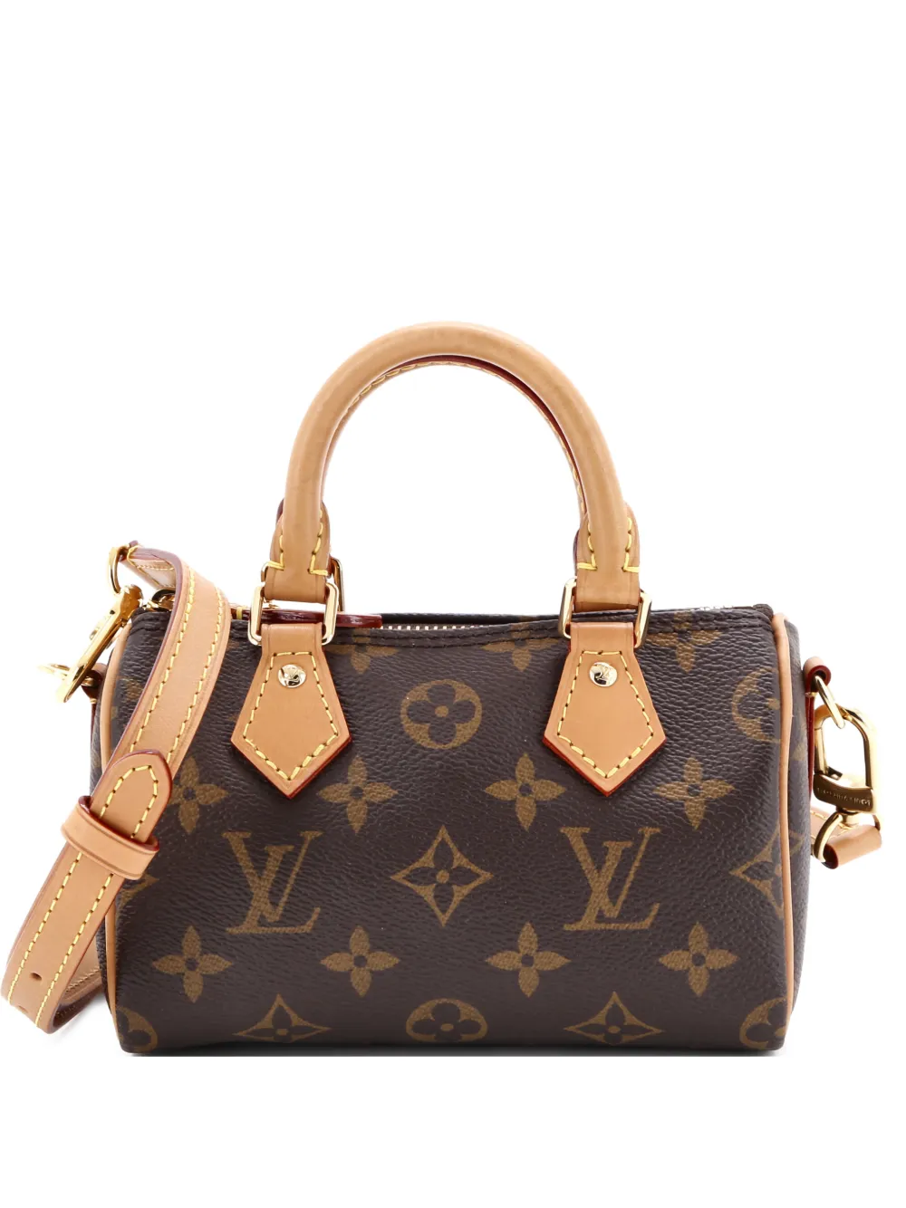 Louis Vuitton Pre-Owned Speedy Bandouliere NM Bag Monogram Canvas Nano crossbody bag - Braun