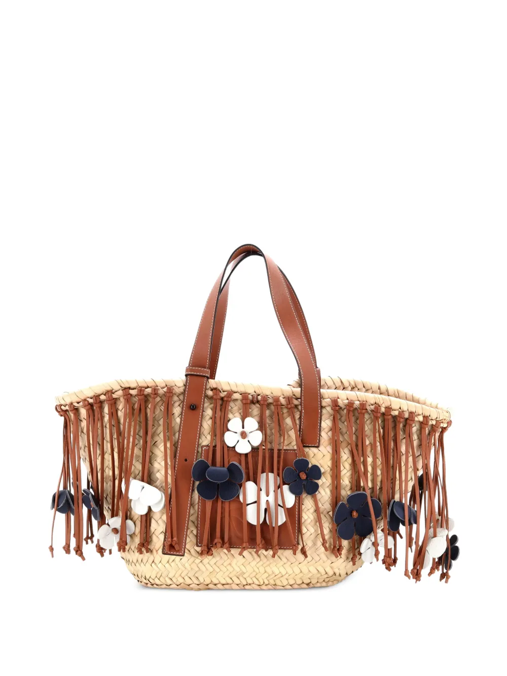 Loewe Pre-Owned Basket Fringe Raffia Medium tote bag | marrón | Image 1